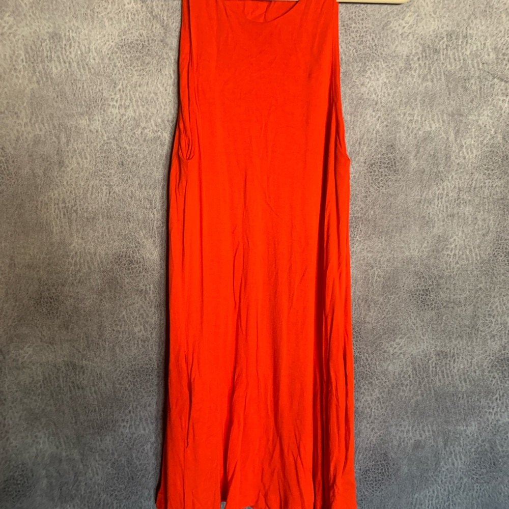 Sleeveless H&M Bright Orange Maxi Dress